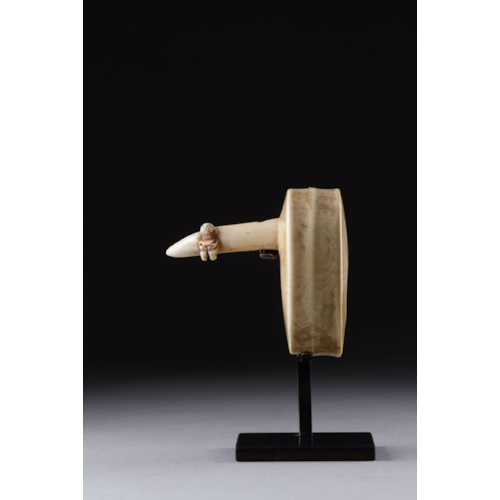 Pacific Marquesas Islands Whale Tooth Man’s Ear Ornament ‘Hakakai'